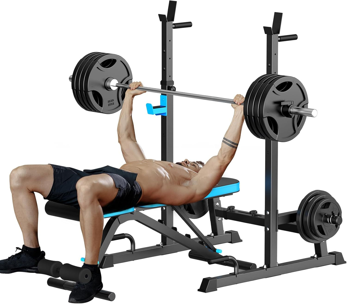 Cage Squat Rack with Pull-Up Bar Multifunctional Power Rack for Home Gym Strength Training